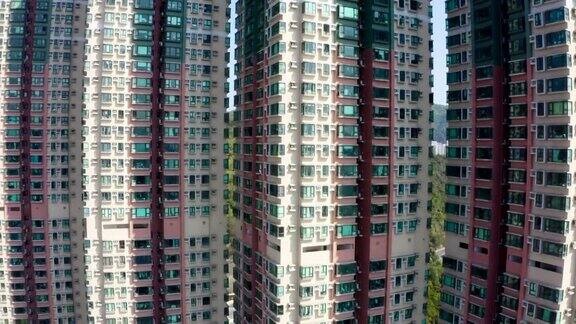 中国香港将军澳住宅的俯视图