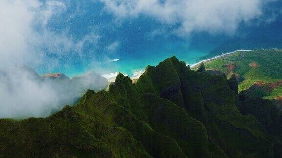 Napali海岸鸟瞰图