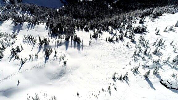 雪山在冬季4k