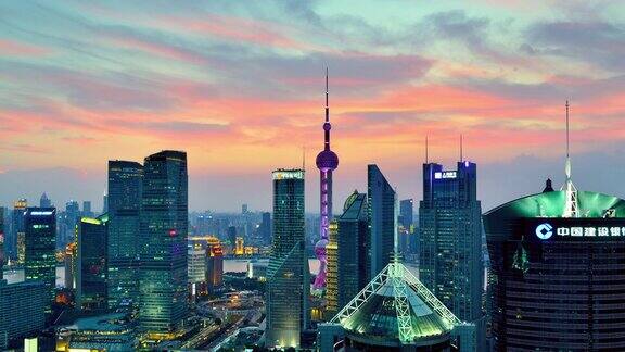 4K:上海陆家嘴城市景观延时摄影