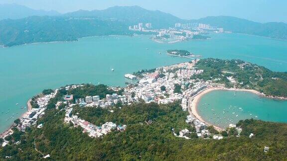 香港坪洲岛的无人机照片