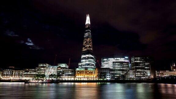 伦敦海滨的夜景