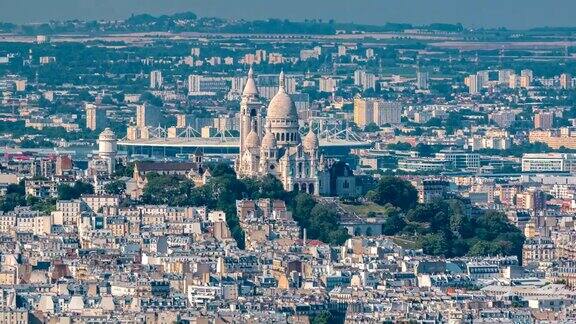 蒙帕纳斯塔的观景台俯瞰巴黎