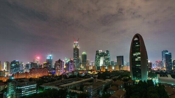 北京中央商务区的晚上