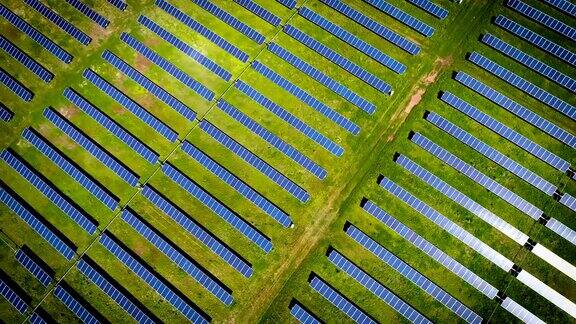 太阳能电池板农场创造清洁的可再生能源