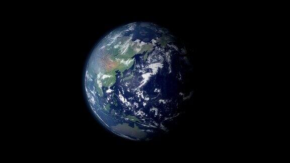 地球360度旋转和变焦以土耳其为中心