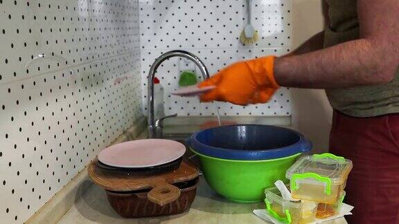 洗碗延时视频