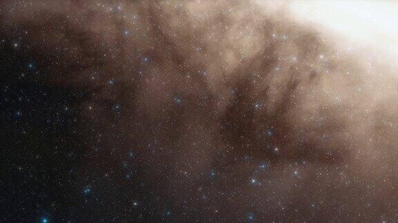 银河系明亮的中心银河系中有数十亿颗恒星美丽的星团4k电影动画的空间