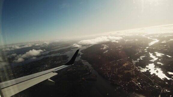鸟瞰图降落在卑尔根-挪威