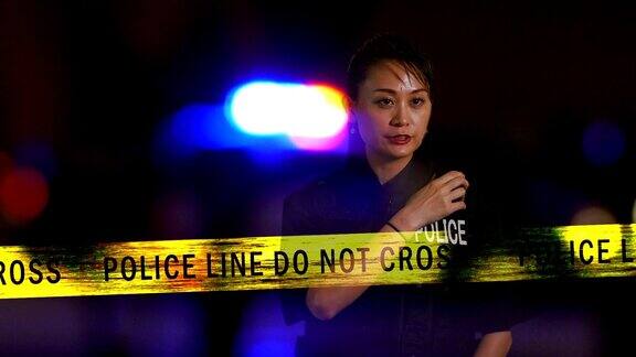 亚裔美国女警官从犯罪现场通过无线电呼叫多次暴露