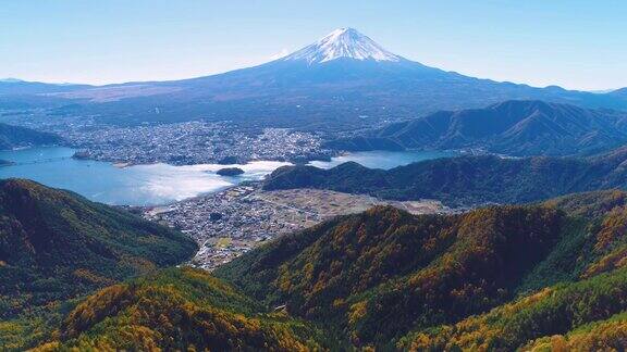 日本富士山城市景观