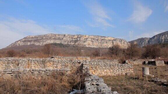 保加利亚马达拉悬崖下的罗马遗迹古罗马别墅