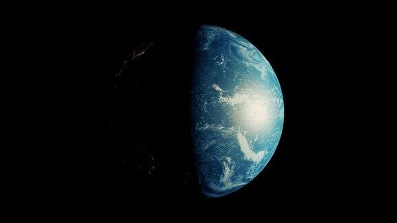 可循环的行星地球旋转与阿尔法通道