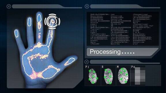 指纹扫描仪身份接受