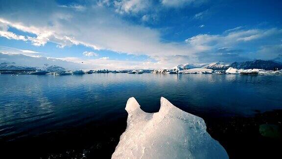 冰岛的冰川泻湖