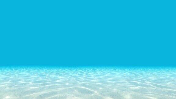 在碧蓝清澈的海水下海底