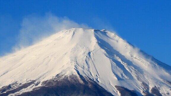 日本富士山的特写