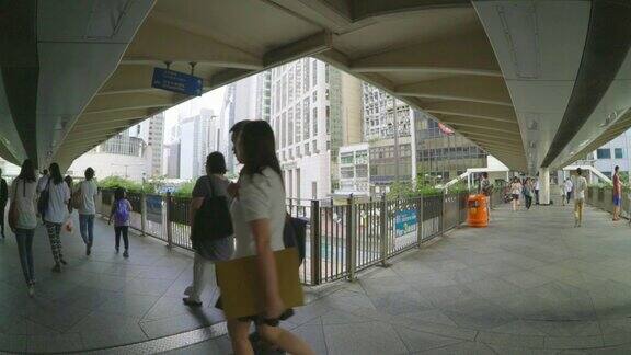 慢镜头跟踪镜头:香港十字路口