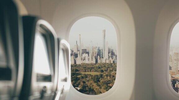 从飞机上看到的中央公园纽约市