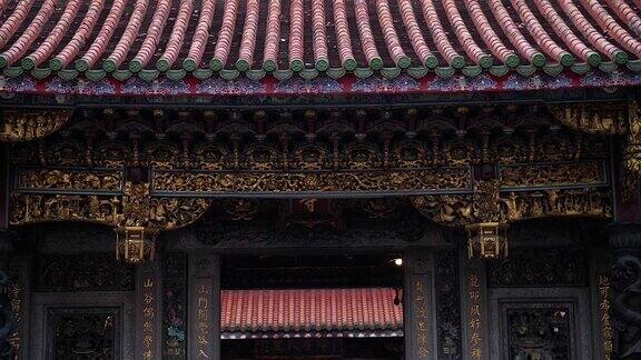 龙山寺屋顶入口细节台北台湾HD76