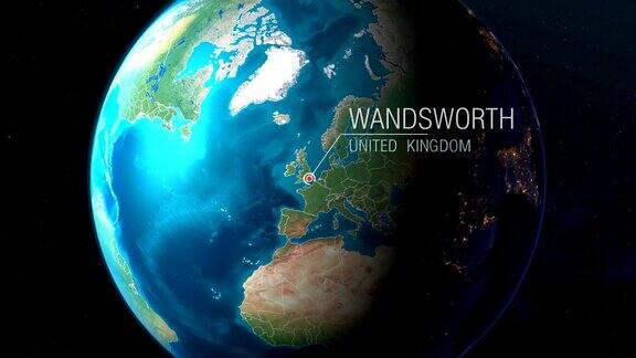 英国-旺兹沃斯-急速从太空到地球