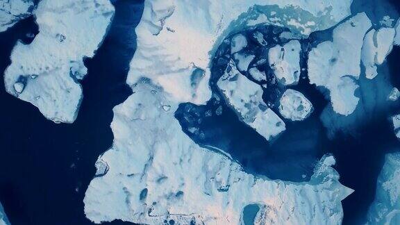 空中俯瞰冰川泻湖Jokulsarlon冰岛欧洲无人机拍摄