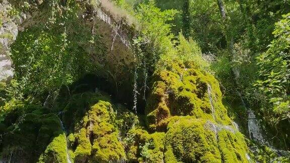 瀑布名为“维纳斯的头发”附近卡萨莱托斯巴达诺西莱托意大利