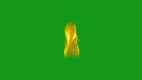 愤怒的火焰绿色屏幕运动图形