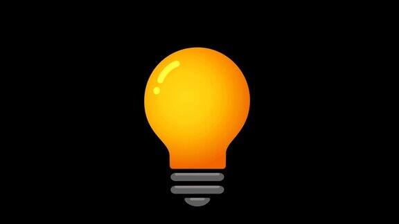 黑色背景上的灯泡弹出式的想法解决方案思考照明电灯
