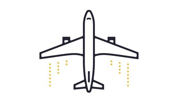 飞机线图标动画
