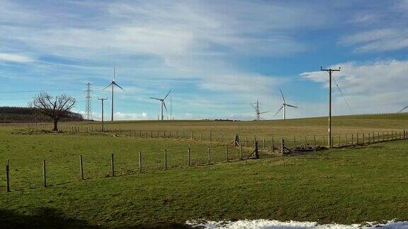 苏格兰风力涡轮机可再生能源工厂