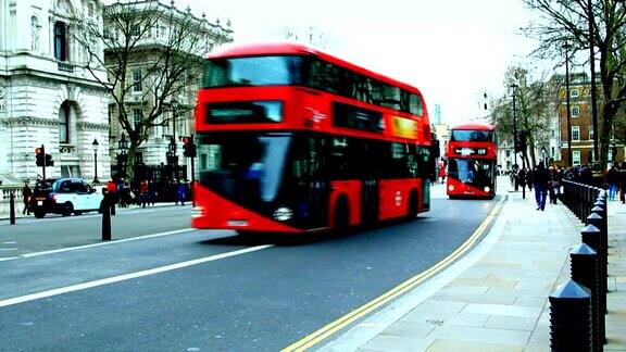 伦敦街头公共汽车