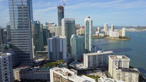 迈阿密市区佛罗里达鸟瞰图