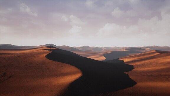 纳米比亚沙漠和沙丘航拍图