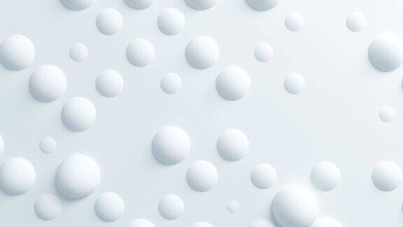 美丽的白色球体表面变形无缝3d动画抽象运动设计背景计算机生成过程4k超高清3840x2160