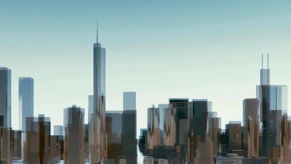 3D芝加哥市中心建筑