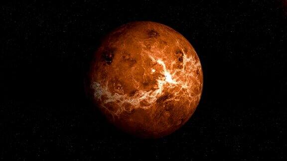 金星在外层空间绕着自己的轨道旋转循环