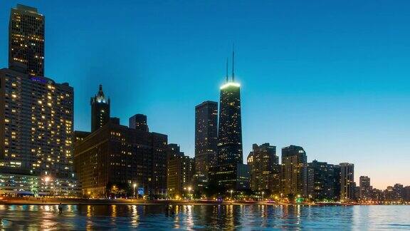 黄昏时分芝加哥的时间流逝