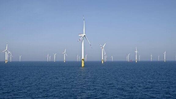 空中风力涡轮机在海上风电场