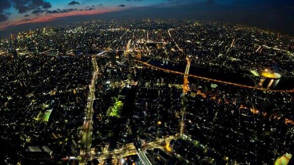 东京城市景观时光流逝