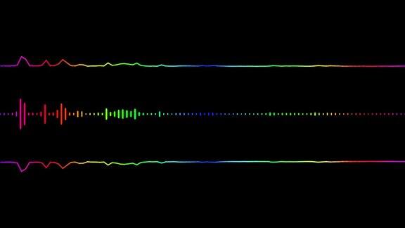 4K音频均衡器背景音乐控制水平五彩缤纷的和Loopable运动图形和背景动画