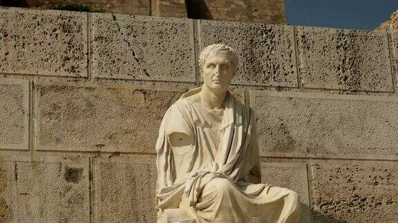 希腊雅典卫城的米南德雕像