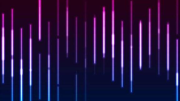 发光的蓝色紫色氖激光线抽象运动背景