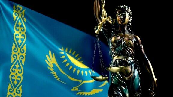 哈萨克斯坦国旗正义雕像