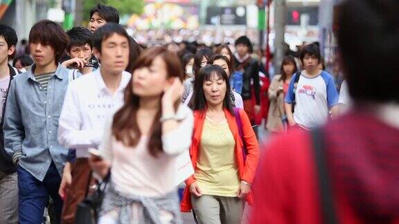 日本东京拥挤的街道