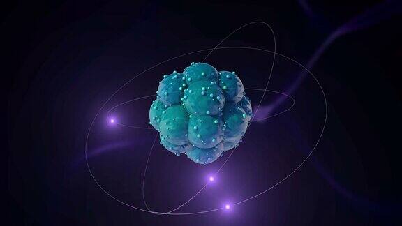 3d原子与原子核中子质子和电子4k超高清的
