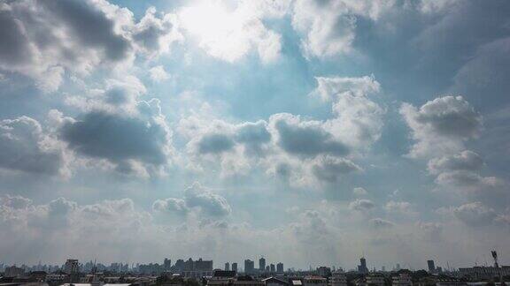 时间流逝;清晰的蓝天与Cloudscape