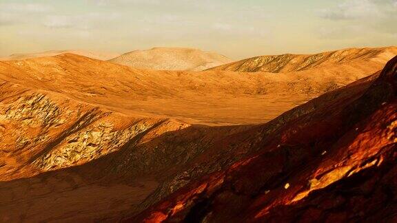 撒哈拉沙漠日落时的沙丘