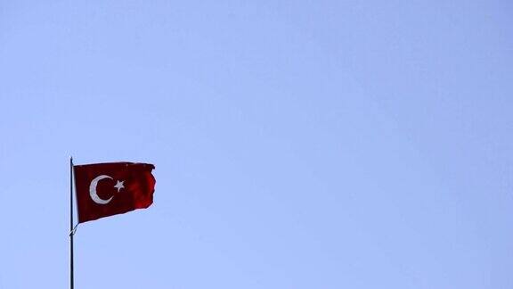 土耳其国旗挥舞