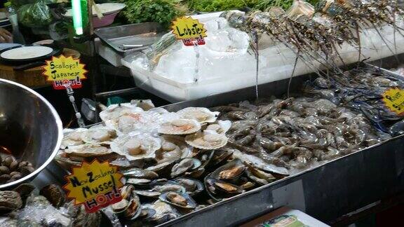 海鲜街头小吃曼谷唐人街